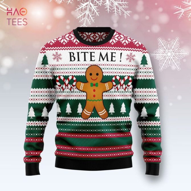 Christmas Cookies Bite Me Ugly Christmas Ugly Christmas Sweater