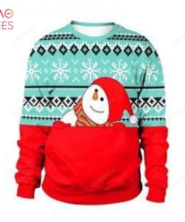 Best Christmas Cute Snowman Ugly Christmas Ugly Christmas Sweater All Over Print Sweatshirt