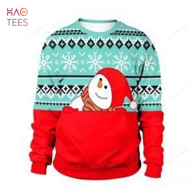 Best Christmas Cute Snowman Ugly Christmas Ugly Christmas Sweater All Over Print Sweatshirt