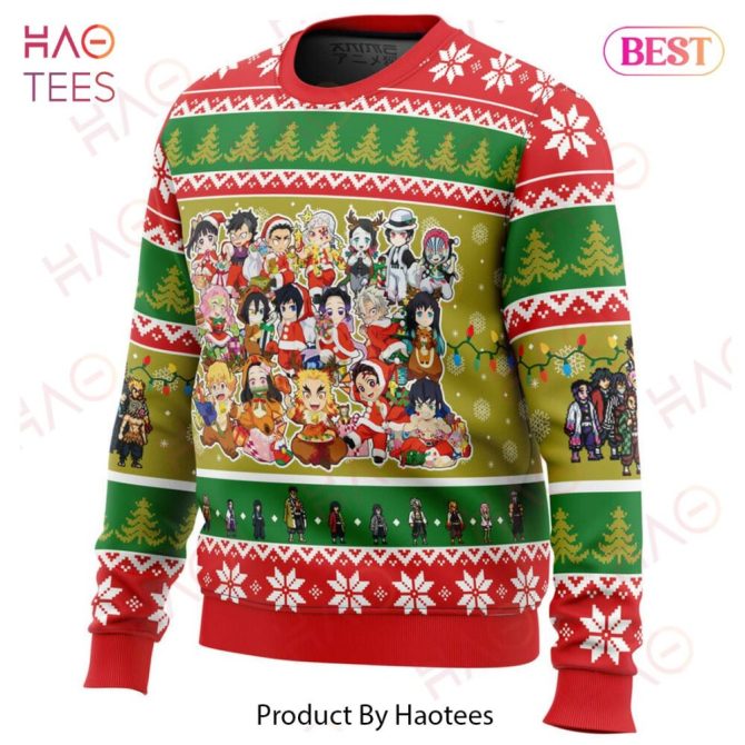 Christmas Demon Slayer Squad Demon Slayer Ugly Christmas Ugly Christmas Sweater - Image 2