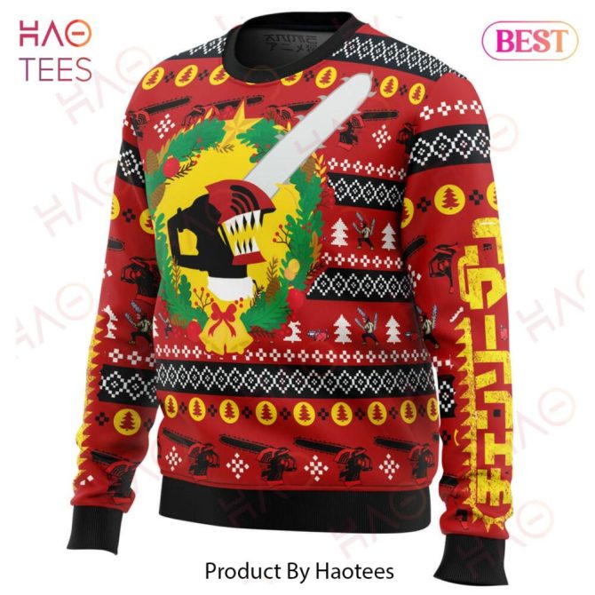 Christmas Dream Chainsaw Man Ugly Christmas Ugly Christmas Sweater - Image 2