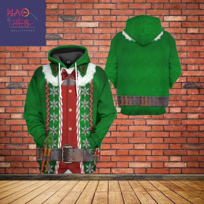 Best Christmas Elf Costume 3D All Over Print Hoodie Zip-Up Hoodie