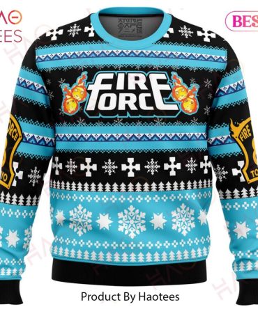 Christmas Flame Fire Force Ugly Christmas Ugly Christmas Sweater