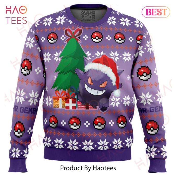 Christmas Gengar Pokemon Ugly Christmas Ugly Christmas Sweater