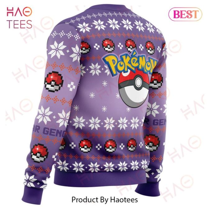 Christmas Gengar Pokemon Ugly Christmas Ugly Christmas Sweater - Image 3