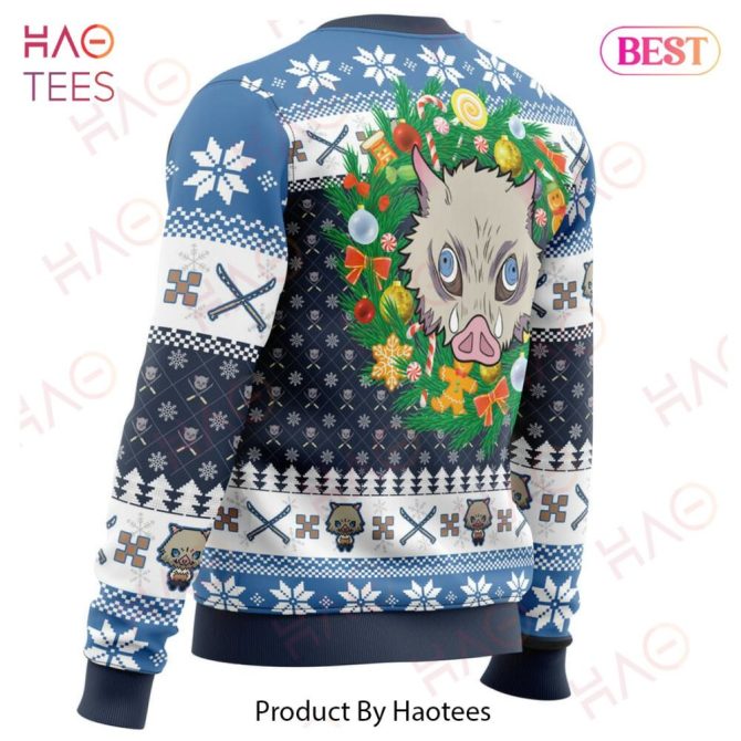 Christmas Hashibira Inosuke Demon Slayer Ugly Christmas Ugly Christmas Sweater - Image 4