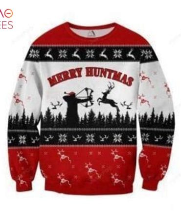 Best Christmas Hunting Ugly Christmas Ugly Christmas Sweater All Over Print Sweatshirt Ugly
