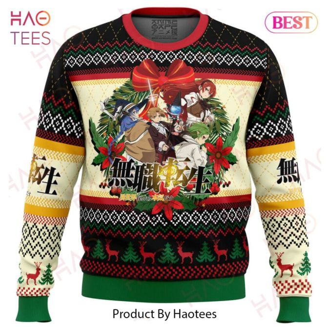 Christmas Is Here Mushoku Tensei Jobless Reincarnation Ugly Christmas Ugly Christmas Sweater