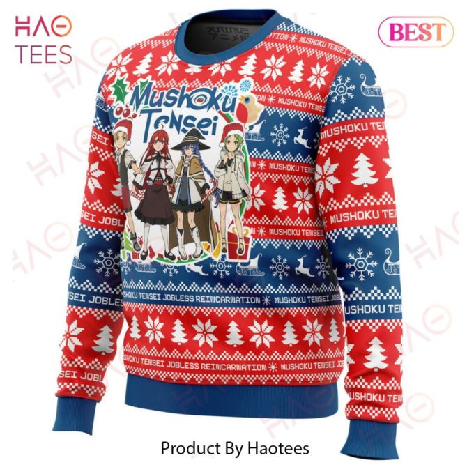 Christmas Joy Mushoku Tensei Jobless Reincarnation Ugly Christmas Ugly Christmas Sweater - Image 2