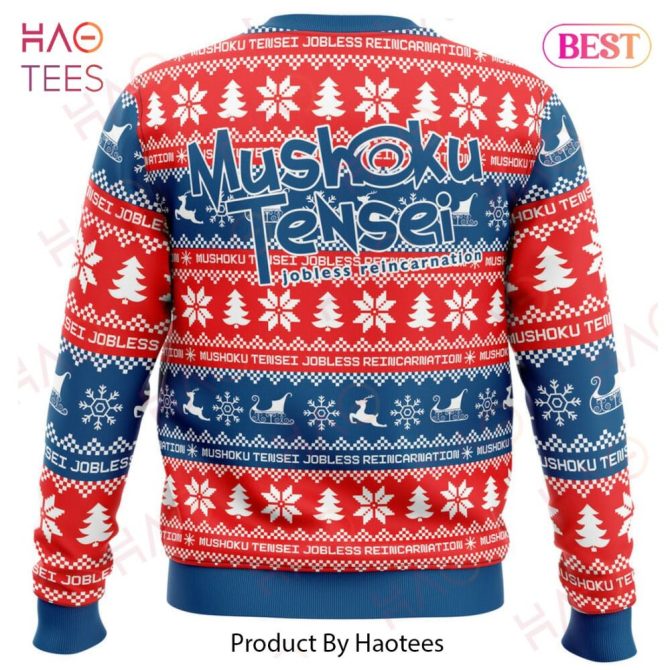 Christmas Joy Mushoku Tensei Jobless Reincarnation Ugly Christmas Ugly Christmas Sweater - Image 3