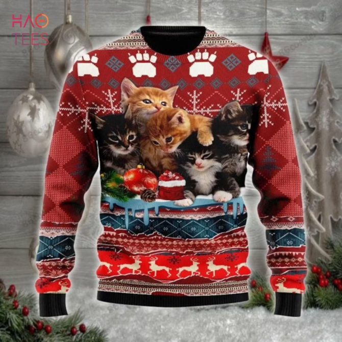 Christmas Kitty Cat Ugly Christmas Ugly Christmas Sweater