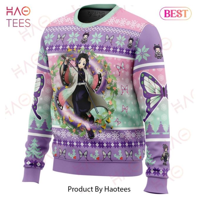 Christmas Kochou Shinobu Demon Slayer Ugly Christmas Ugly Christmas Sweater - Image 2