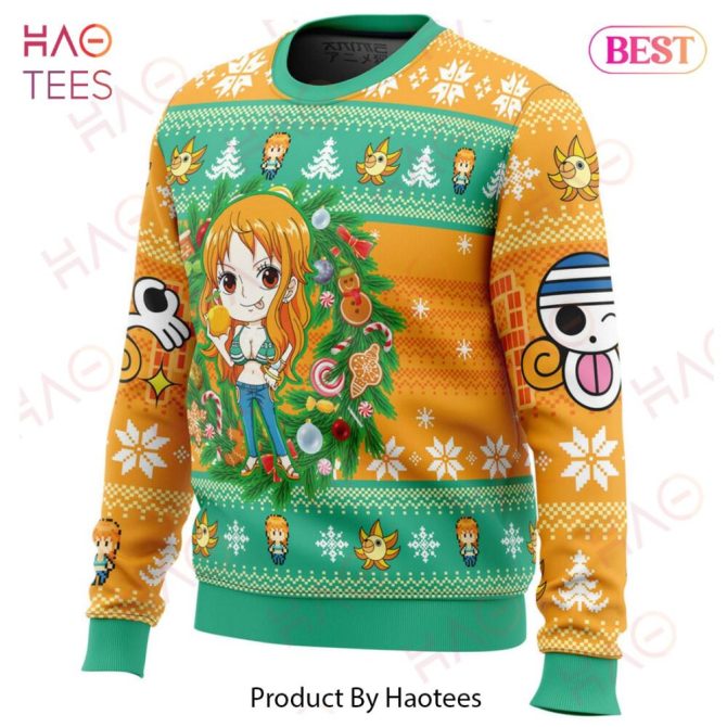 Christmas Nami One Piece Ugly Christmas Ugly Christmas Sweater - Image 2