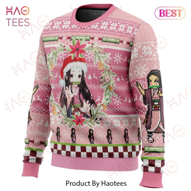 Christmas Nezuko Kamado Demon Slayer Ugly Christmas Ugly Christmas Sweater - Image 2