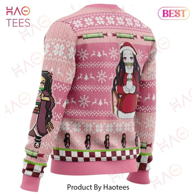 Christmas Nezuko Kamado Demon Slayer Ugly Christmas Ugly Christmas Sweater - Image 3