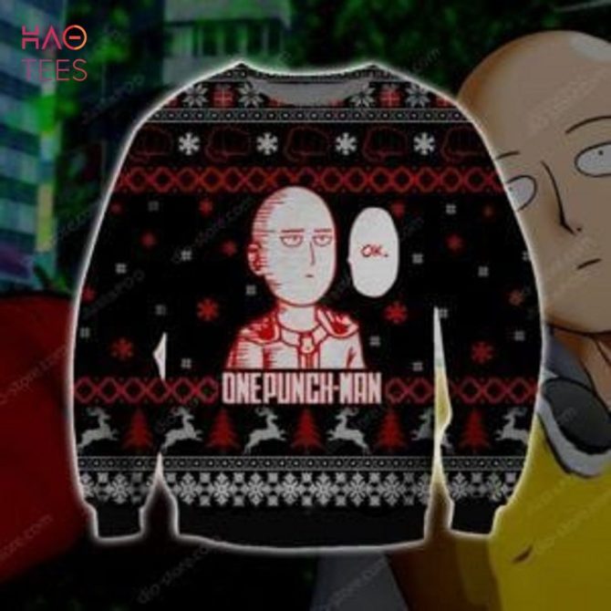 Best Christmas One Punch Man Ugly Christmas Ugly Christmas Sweater All Over Print