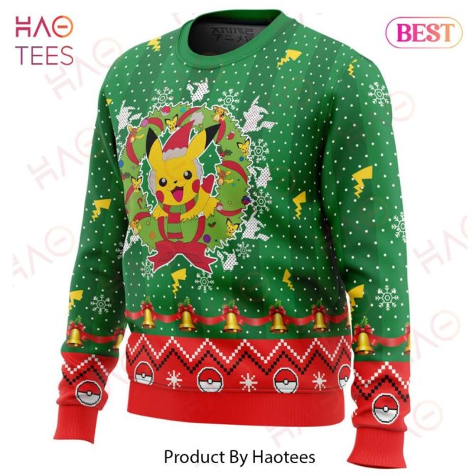 Christmas Pikachu Pokemon Ugly Christmas Ugly Christmas Sweater - Image 2