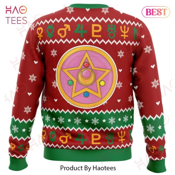 Christmas Sailor Guardians Sailor Moon Ugly Christmas Ugly Christmas Sweater - Image 3