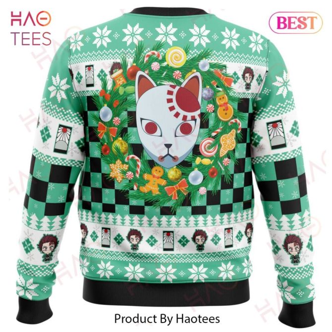 Christmas Tanjiro Kamado Demon Slayer Ugly Christmas Ugly Christmas Sweater - Image 3