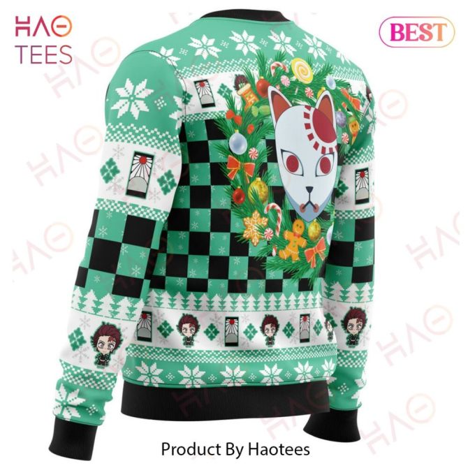 Christmas Tanjiro Kamado Demon Slayer Ugly Christmas Ugly Christmas Sweater - Image 4