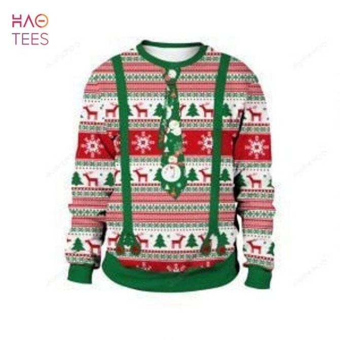 Best Christmas Tie Cravat Ugly Christmas Ugly Christmas Sweater All Over Print Sweatshirt