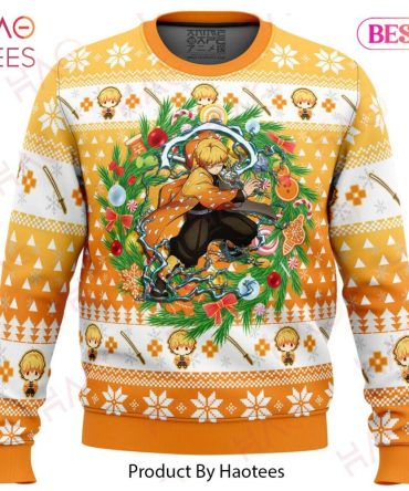 Christmas Zenitsu Agatsuma Demon Slayer Ugly Christmas Ugly Christmas Sweater