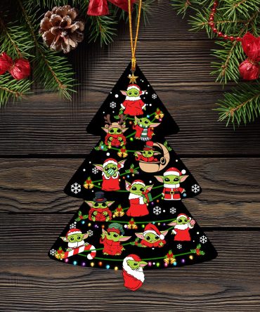 Baby Yoda Christmas Tree Mica Ornament Perfect Gift For Holiday