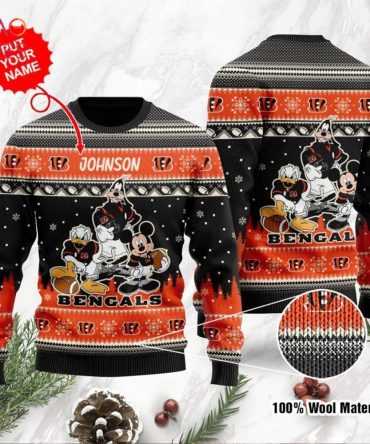 Best Cincinnati Bengals Disney Donald Duck Mickey Mouse Goofy Personalized Ugly
