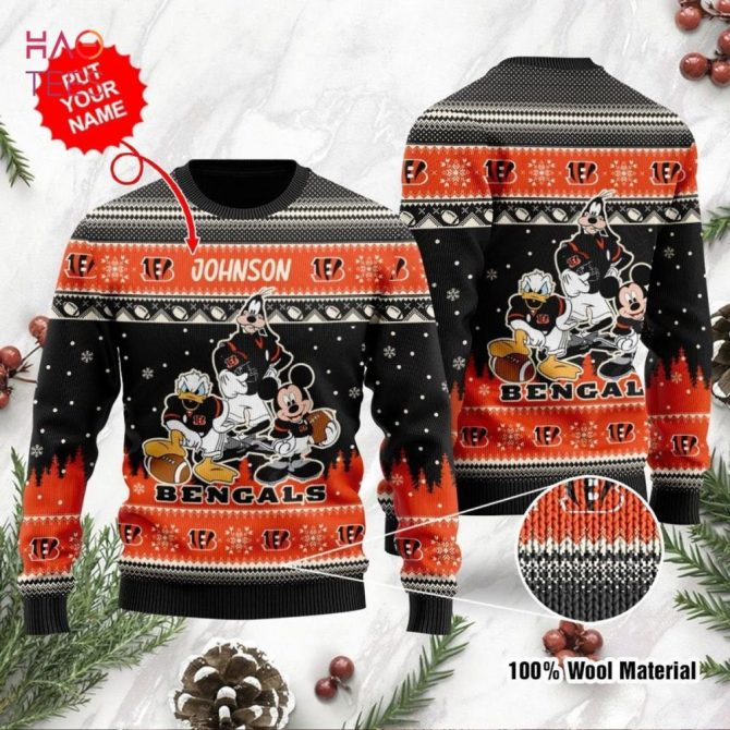 Best Cincinnati Bengals Disney Donald Duck Mickey Mouse Goofy Personalized Ugly