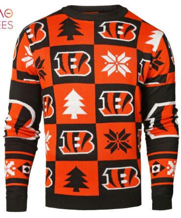 Best Cincinnati Bengals Nfl Repeat Patches Holiday Ugly Christmas Sweater