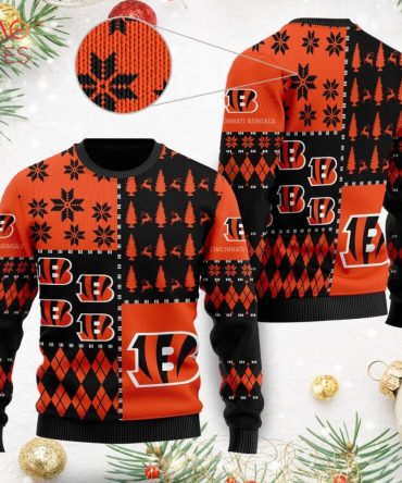 Best Cincinnati Bengals Ugly Christmas Ugly Christmas Sweaters Best Christmas Gift For Bengals