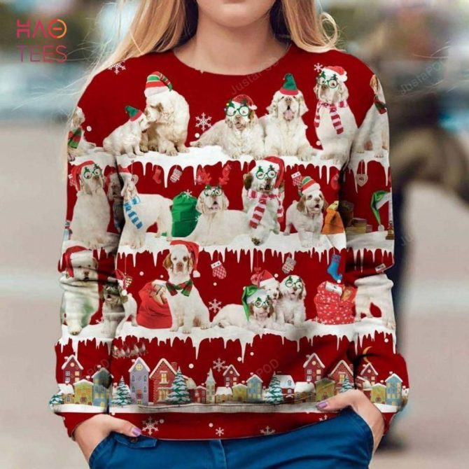 Best Clumber Spaniel Dog Ugly Christmas Sweater Ugly Christmas Sweater Christmas Ugly Christmas Sweaters Hoodie
