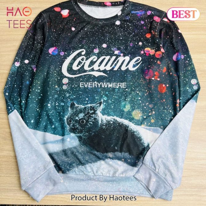 Cosmic Cat Sweatshirt - Bold Graphic Design, Unisex Pullover By Haotees - Image 4