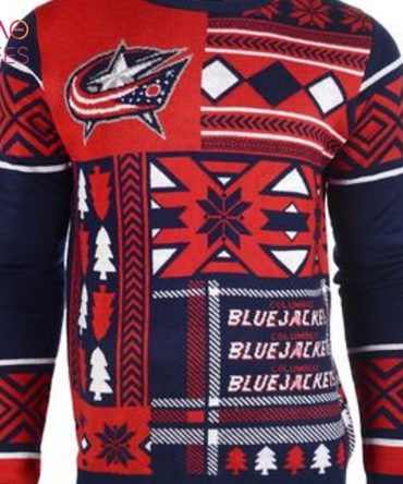 Best Columbus Blue Jackets Nhl Patches Ugly Christmas Sweater