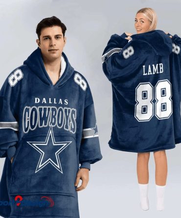 Ceedee Lamb 88 Dallas Cowboys Football Hooded Blanket Hoodie