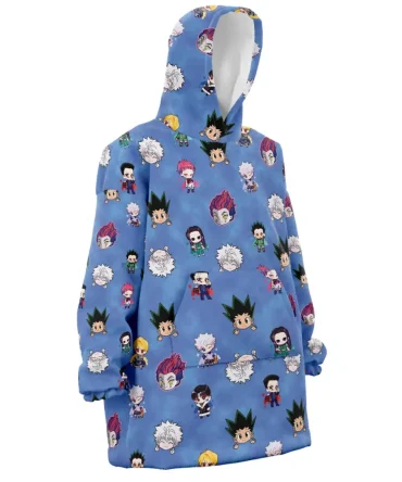 Chibi Hunter X Hunter Pattern Hooded Blanket Hoodie