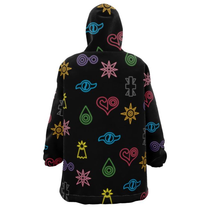 Crest Symbols Digimon Pattern Hooded Blanket Hoodie - Image 2