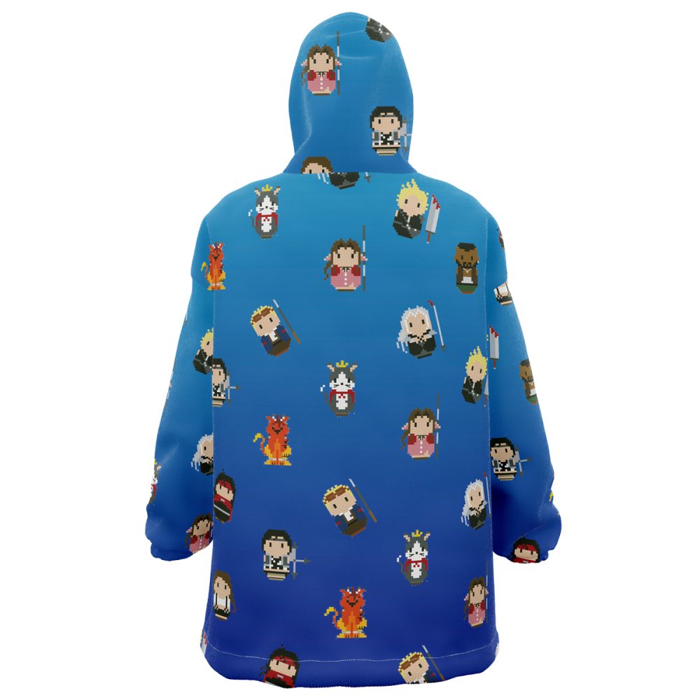 Final Fantasy Vii Pattern Hooded Blanket Hoodie - Image 3