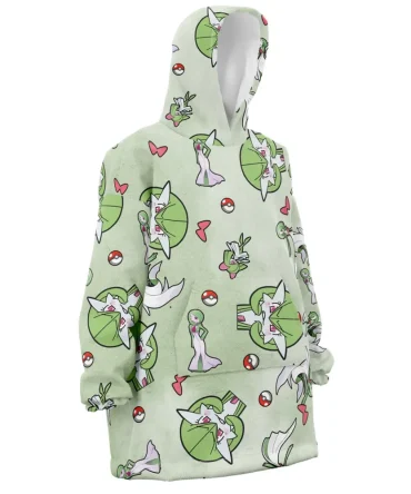 Gardevoir Pattern Pokemon Hooded Blanket Hoodie