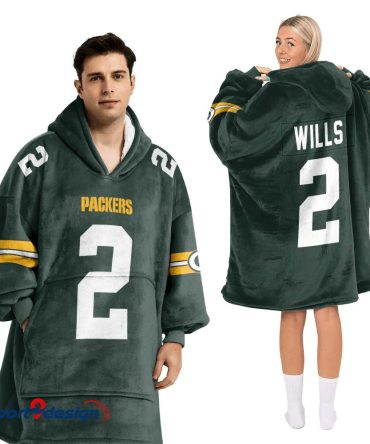 Green Bay Packers Football Hooded Blanket Hoodie