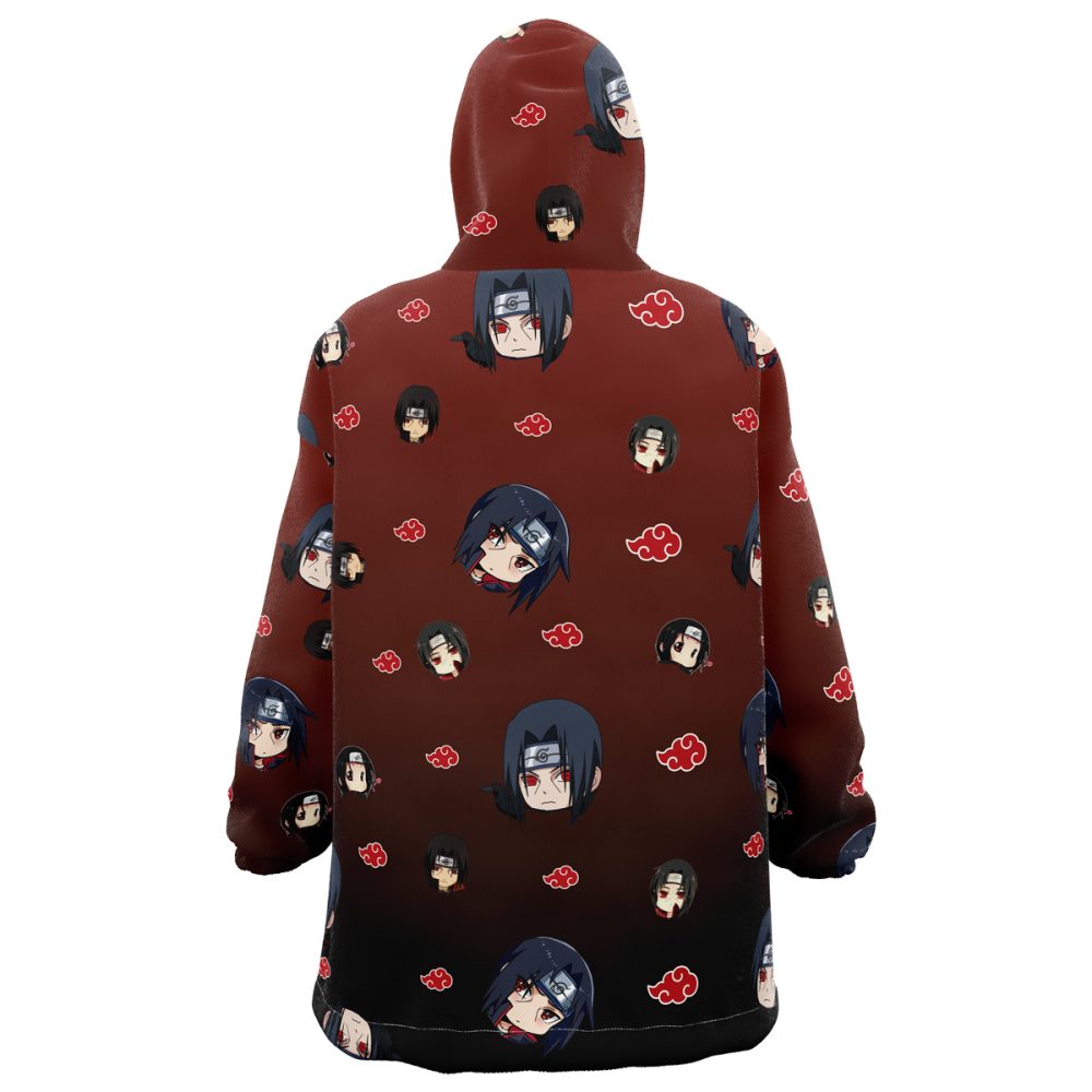 Itachi Uchiha Pattern Hooded Blanket Hoodie - Image 3