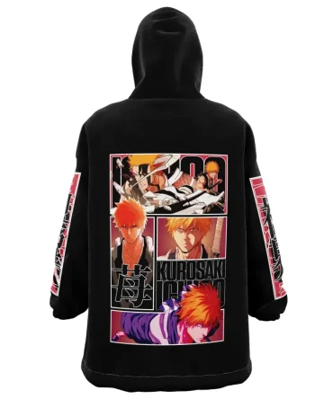 Kurosaki Ichigo Tybwa Bleach Hooded Blanket Hoodie