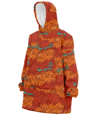 Mera Mera No Mi One Piece Hooded Blanket Hoodie