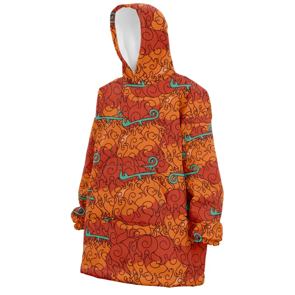 Mera Mera No Mi One Piece Hooded Blanket Hoodie