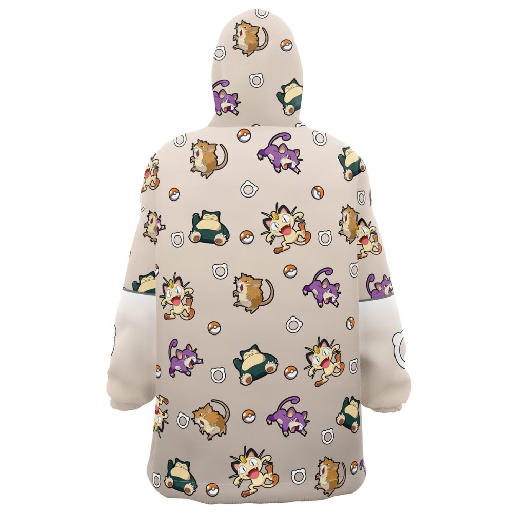 Normal Type Pattern Pokemon Hooded Blanket Hoodie - Image 3
