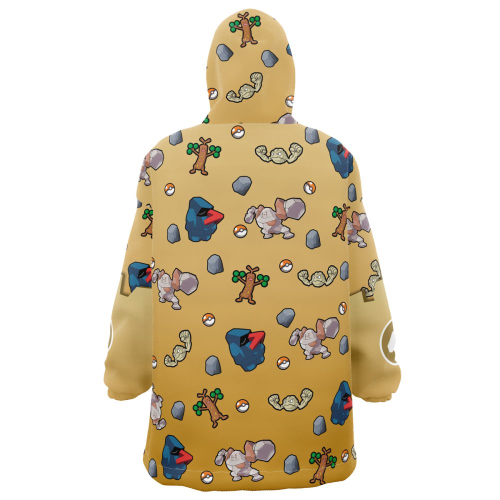 Rock Type Pattern Pokemon Hooded Blanket Hoodie - Image 2