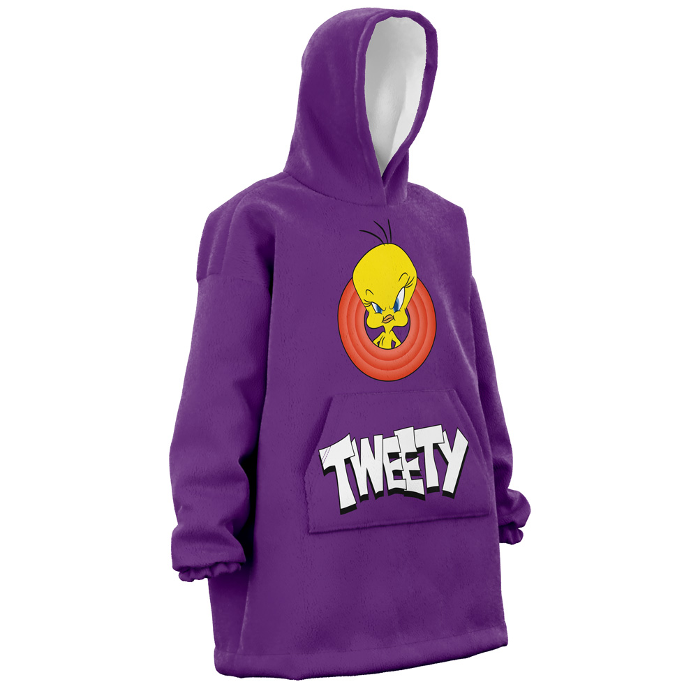Tweety Purple Looney Tunes Hooded Blanket Hoodie - Image 3