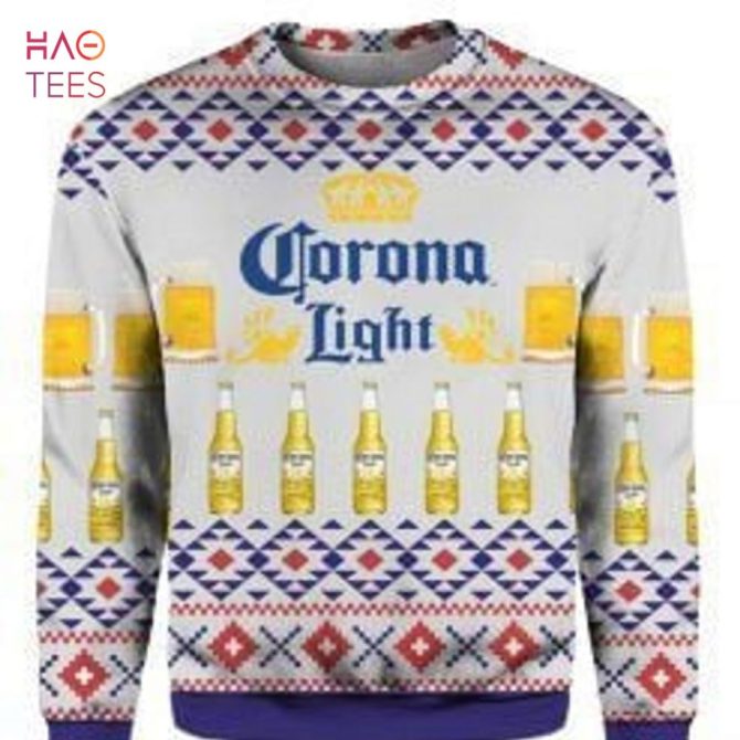 Best Corona Light Beer Ugly Christmas Ugly Christmas Sweater All Over Print Sweatshirt
