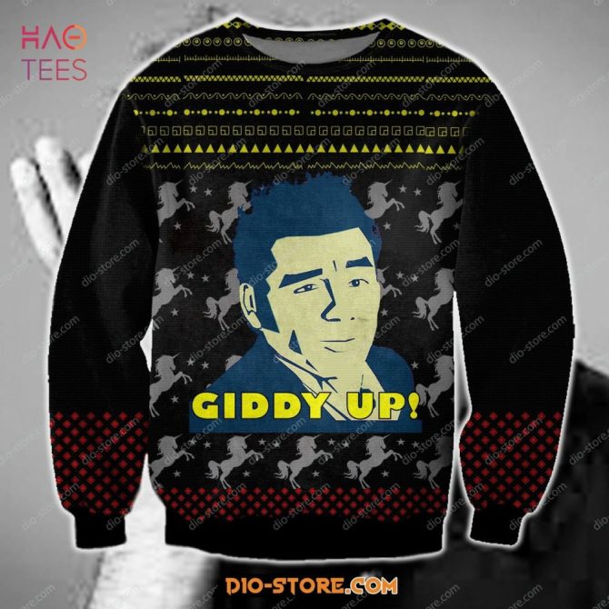 Best Cosmo Kramer Giddy Up For Unisex Ugly Christmas Ugly Christmas Sweater All