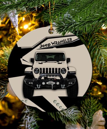 Cream Jeep Mica Ornament Perfect Gift For Holiday